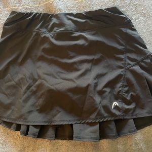 Black nylon Head tennis skirt  Large